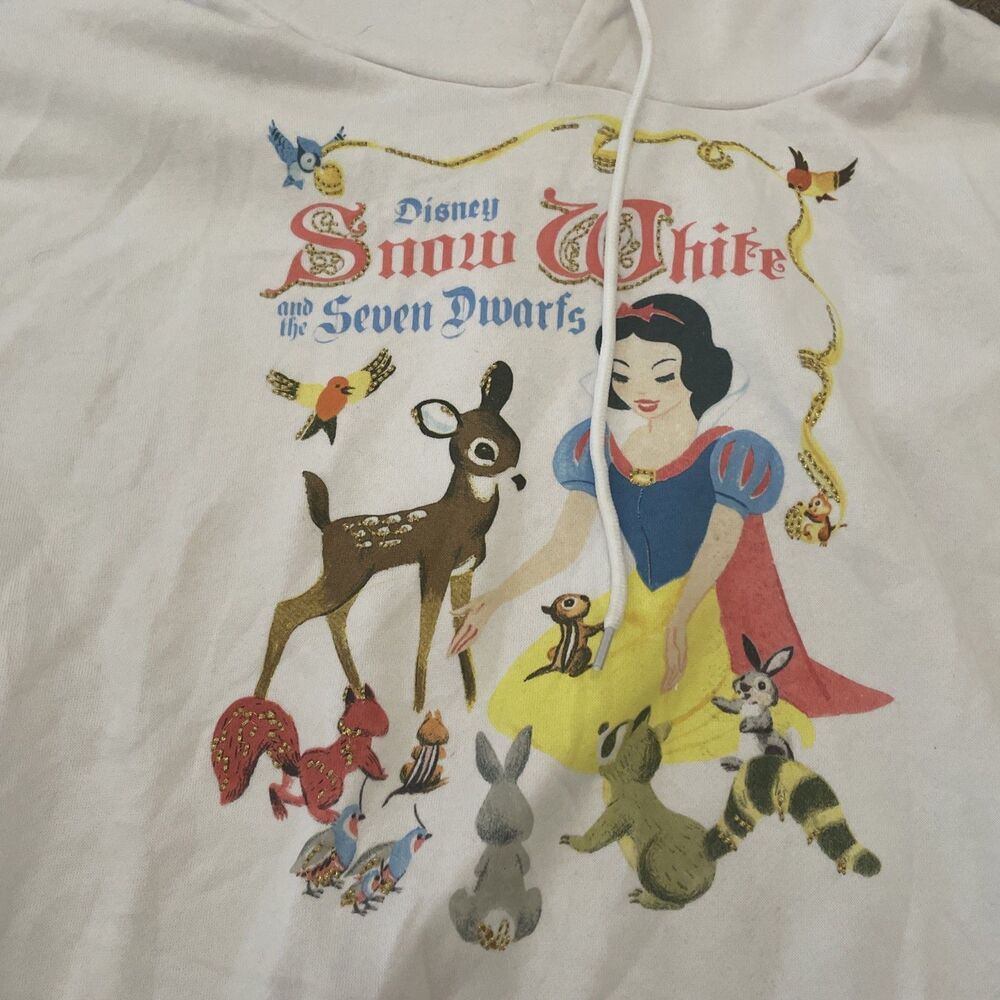 Disney Snow White and the seven dwarf’s Hoodie Sweatshirt Size Large EUC - Picture 5 of 10